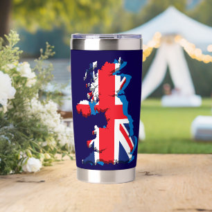UK Map Union Jack British Thermal Travel Tumbler