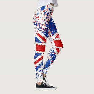UK National Flag Splash Colours Leggings