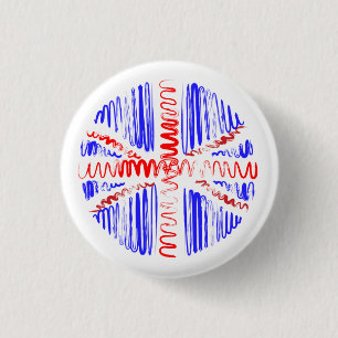 UK on White 3 Cm Round Badge