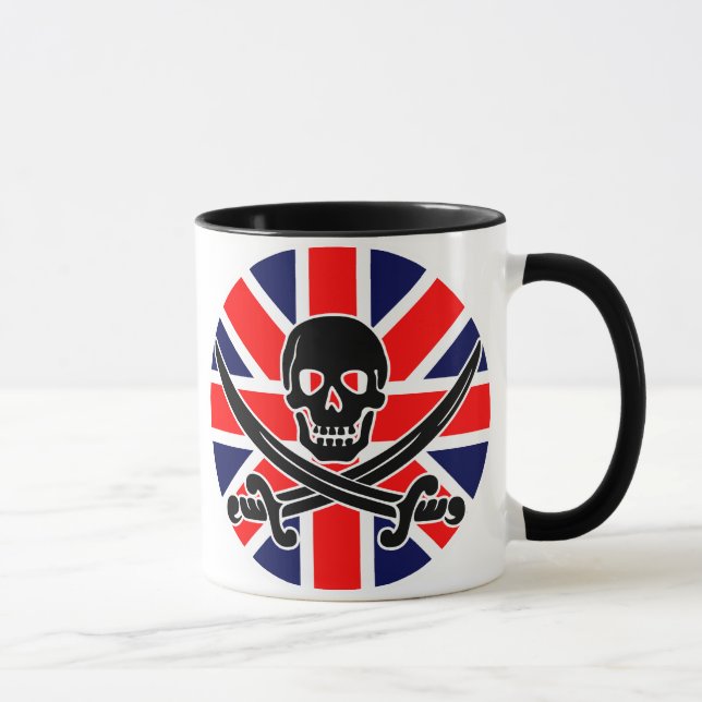 UK pirate flag. Mug (Right)