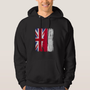 UK Poland Half Flag British Polish Ancestry Hoodie
