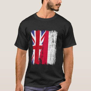 UK Poland Half Flag British Polish Ancestry T-Shirt