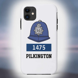 UK Police Constable Helmet - Add Number & Name iPhone 11 Case
