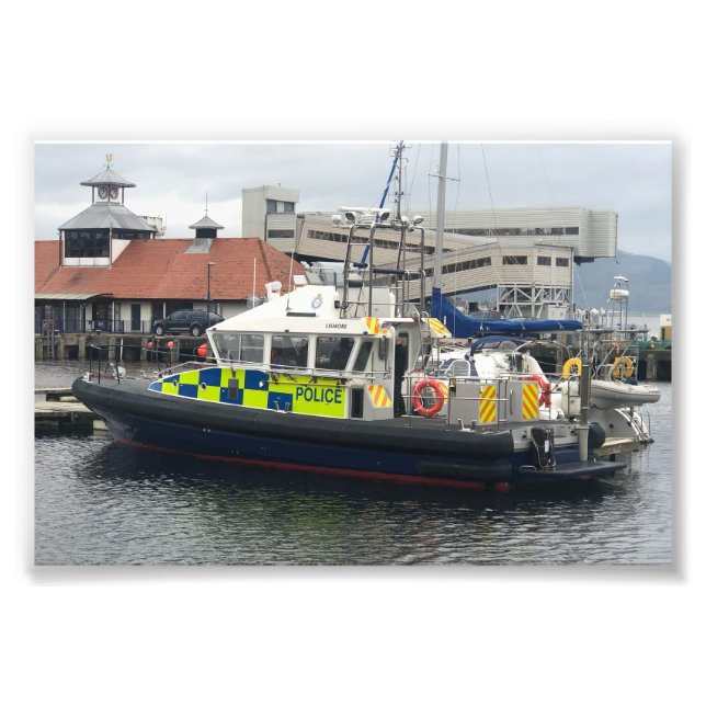 UK Police Patrol Boat, Rothesay, Isle of Bute Photo Print (Front)