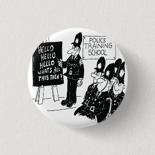 UK Police Training School Funny Cartoon 3 Cm Round Badge