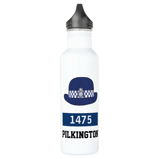 UK Police WPC Hat - Add Number & Name 710 Ml Water Bottle (Left)