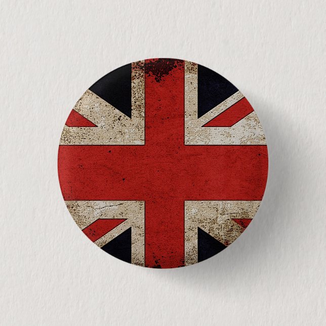 UK Pride Grunge UK Flag 3 Cm Round Badge (Front)