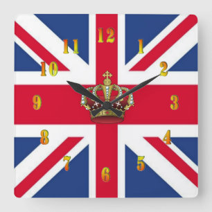 UK Queen Crown Wall Clock