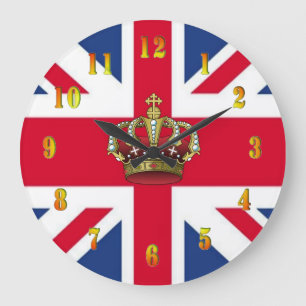 UK Queen Crown Wall Clock