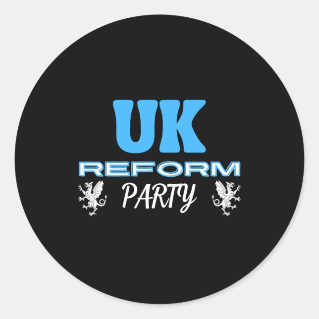 UK Reform Party Classic Round Sticker (Front)