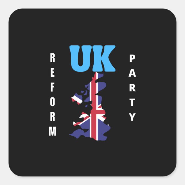UK Reform Party Square Sticker (Front)