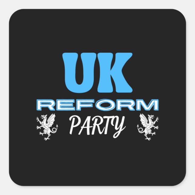 UK Reform Party Square Sticker (Front)