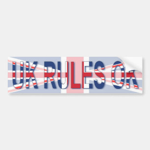 UK Rules OK Bumper Sticker