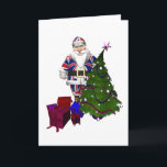 UK Santa Claus Holiday Card<br><div class="desc">his jacket with the Union Jack fits him well,  gives him somehow a royal touch. kids in the united kingdom might have seen him already this way ... .</div>