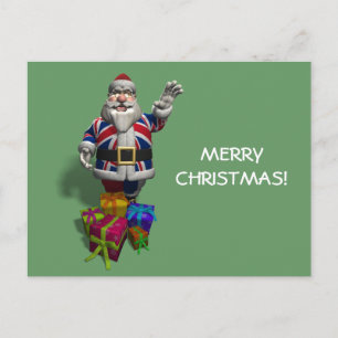 UK Santa Claus Holiday Postcard