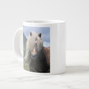 UK, Scotland, Shetland Islands, Shetland pony Large Coffee Mug