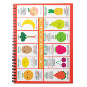 UK Seasonal Fruits Chart Notebook