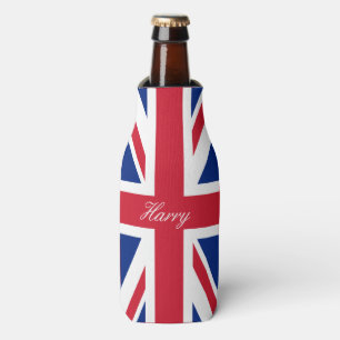 UK Union Jack British Flag Personalised Bottle Cooler
