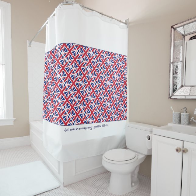 UK UNION JACK Custom Patriotic Shower Curtain (In Situ)