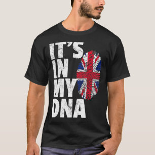 Uk Union Jack England Flag It's In My Dna Christma T-Shirt