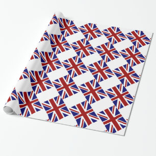 UK Union Jack Flag Diagonal Wrapping Paper