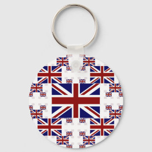 UK Union Jack Flag in Layers #2 Key Ring