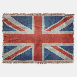 Personalised Vintage Union Jack Blankets Zazzle UK