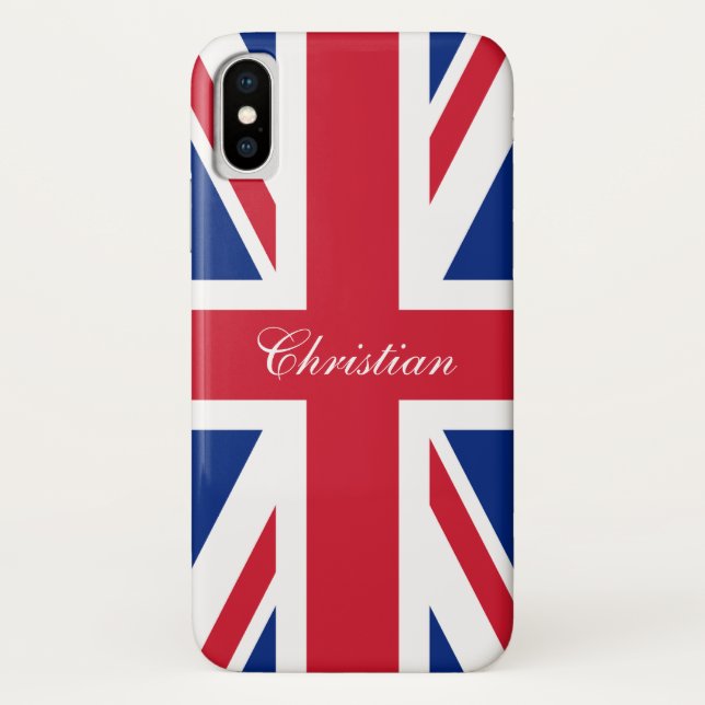 UK United Kingdom British Flag Union Jack Case-Mate iPhone Case (Back)