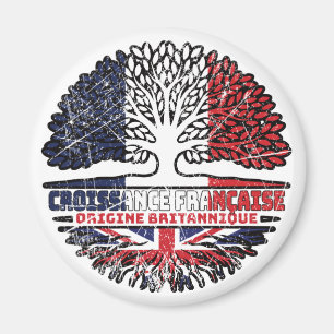 Uk United Kingdom British French France Tree Roots Magnet