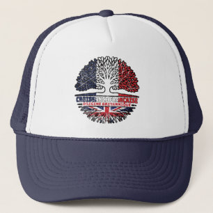 Uk United Kingdom British French France Tree Roots Trucker Hat