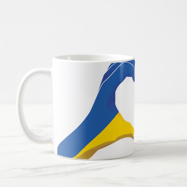 Uk United Kingdom British Ukraine Ukrainian Love Coffee Mug (Left)