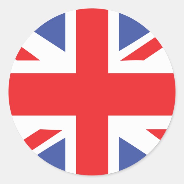 uk united kingdom flag classic round sticker (Front)