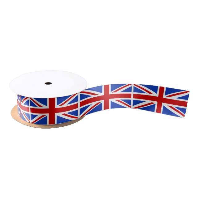 Uk United Kingdom Flag Satin Ribbon (Spool)