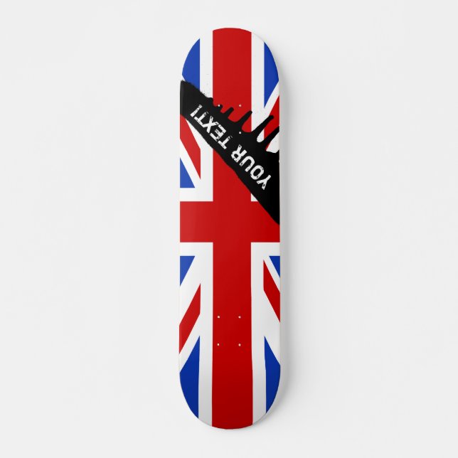 Uk United Kingdom Flag Skateboard (Front)
