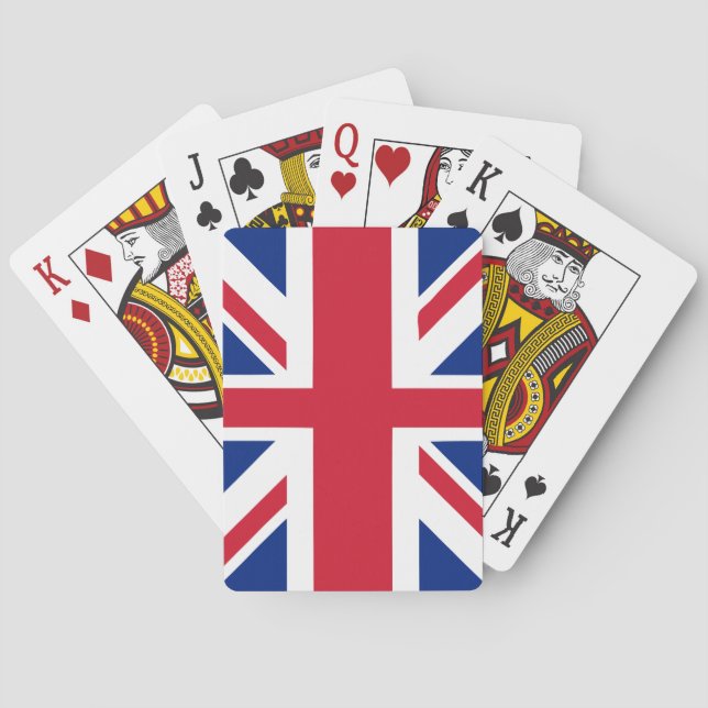 UK United Kingdom Union Jack Flag Playing Cards (Back)