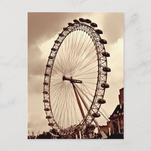 (UK) Vintage London Eye Postcard (Front)
