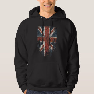 Uk Women Men Cool Vintage British Union Jack Flag Hoodie
