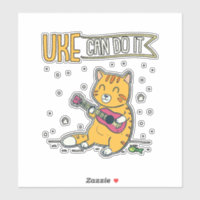 UKE Can Do It Ukulele Ukelele Cat Guitar Music