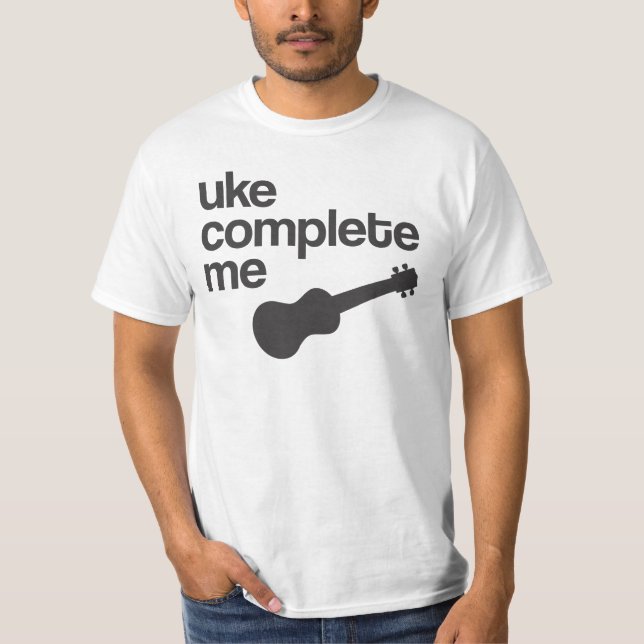 "Uke Complete Me" design T-Shirt (Front)