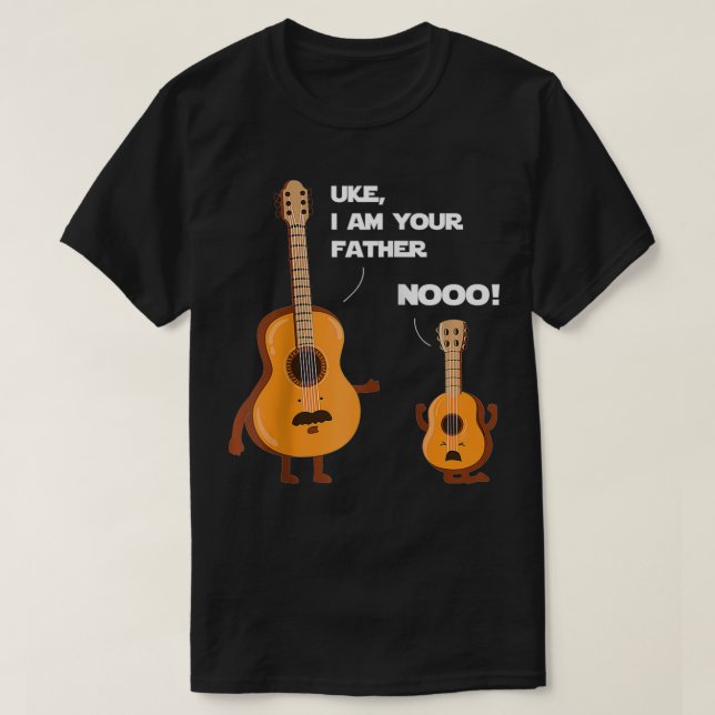 Uke I Am Your Father  Funny Ukulele Guitar Music G T-Shirt (Design Front)