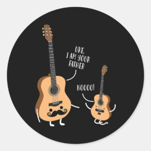 Uke I Am Your Father T Shirt Ukulele Guitar Classic Round Sticker