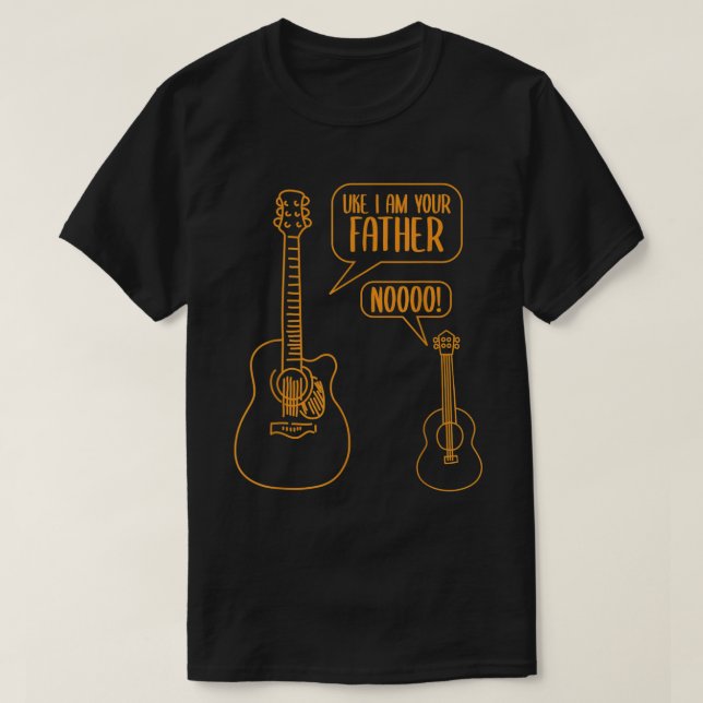 Uke I Am Your Father Ukulele Guitar Music T-Shirt (Design Front)