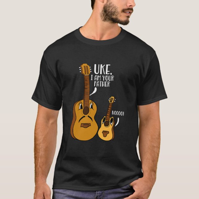 Uke I Am Your Father Ukulele Noo Guitar Musician T-Shirt (Front)