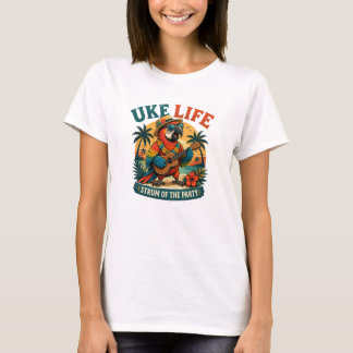 Uke Life Parrot – Island Vibes Ukulele Bird T-Shirt