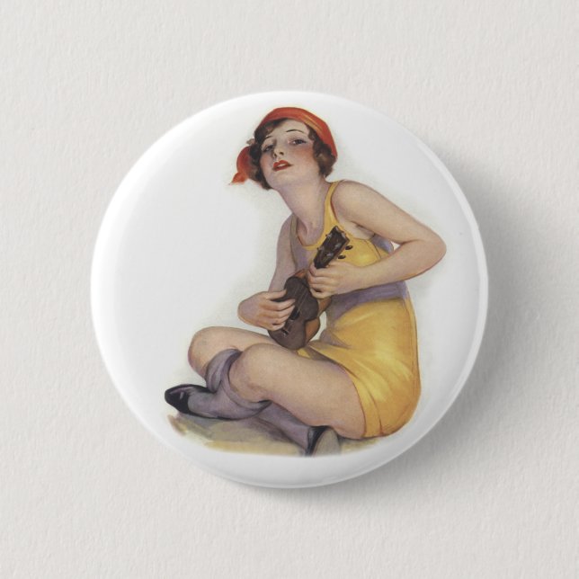 Uke Playing Flapper Button (Front)