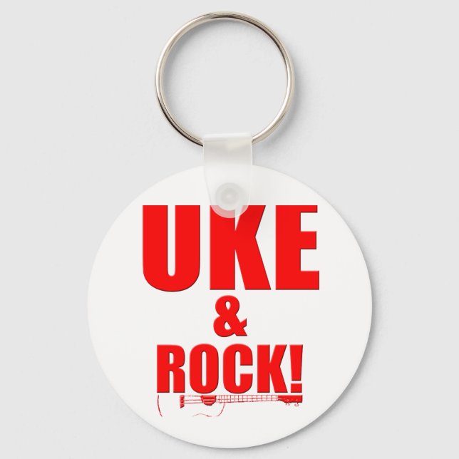 Uke & Rock Key Ring (Front)