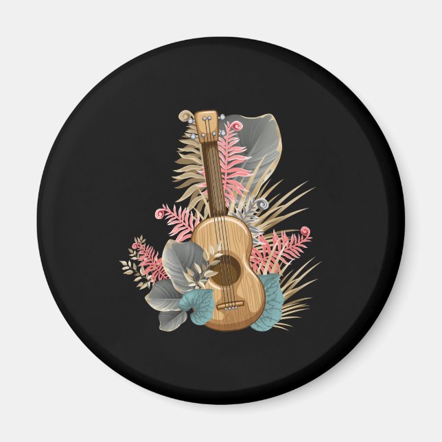 Uke Ukulele Guitar - Musician Guitarist Ukulele Magnet (Front)