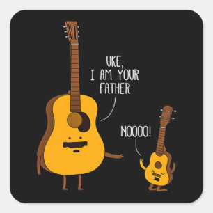 Uke Ukulele I'm Your Father Dad Gift Square Sticker
