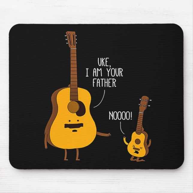Uke Ukulele I'm Your Father Nooo Gift For Dad Mouse Mat (Front)