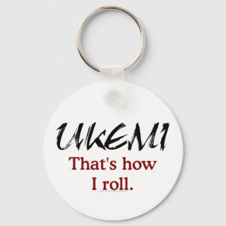 Ukemi That's How I Roll White Keychain